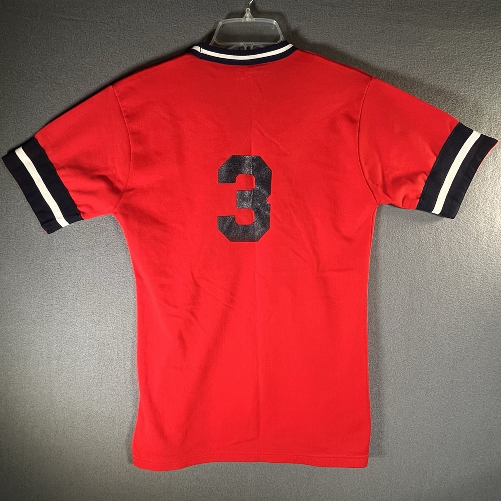 VTG Hawks Hi Style Jersey Size Medium - Red - Number #3 See Photos Athletic Unif - Picture 7 of 7